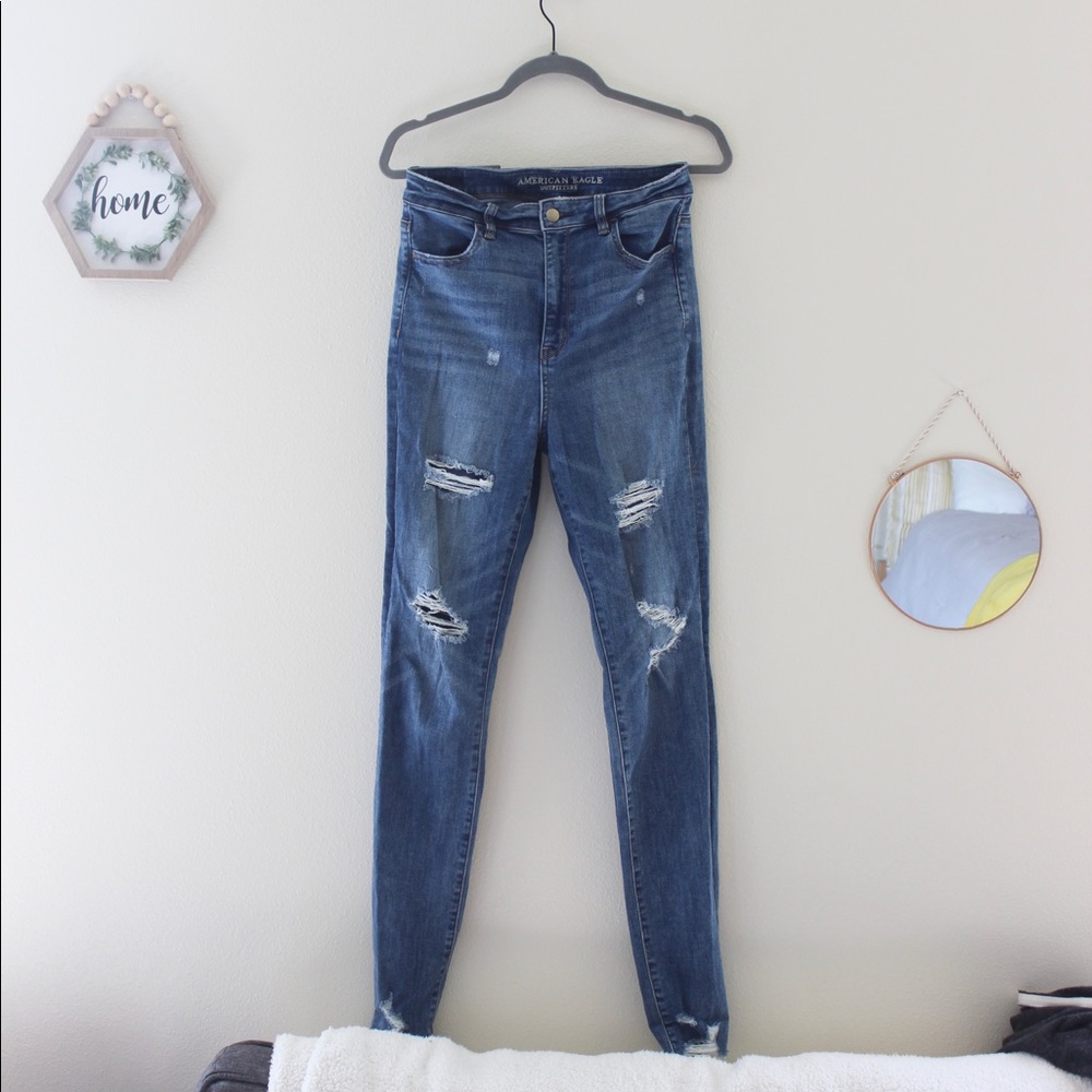 Distressed XLong (Extra Long) Skinny Jeans